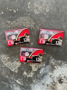 Maxell UR120 Blank Cassette Tapes 3 Pack Sealed